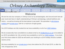 Tablet Screenshot of orkneyarchaeologytours.co.uk